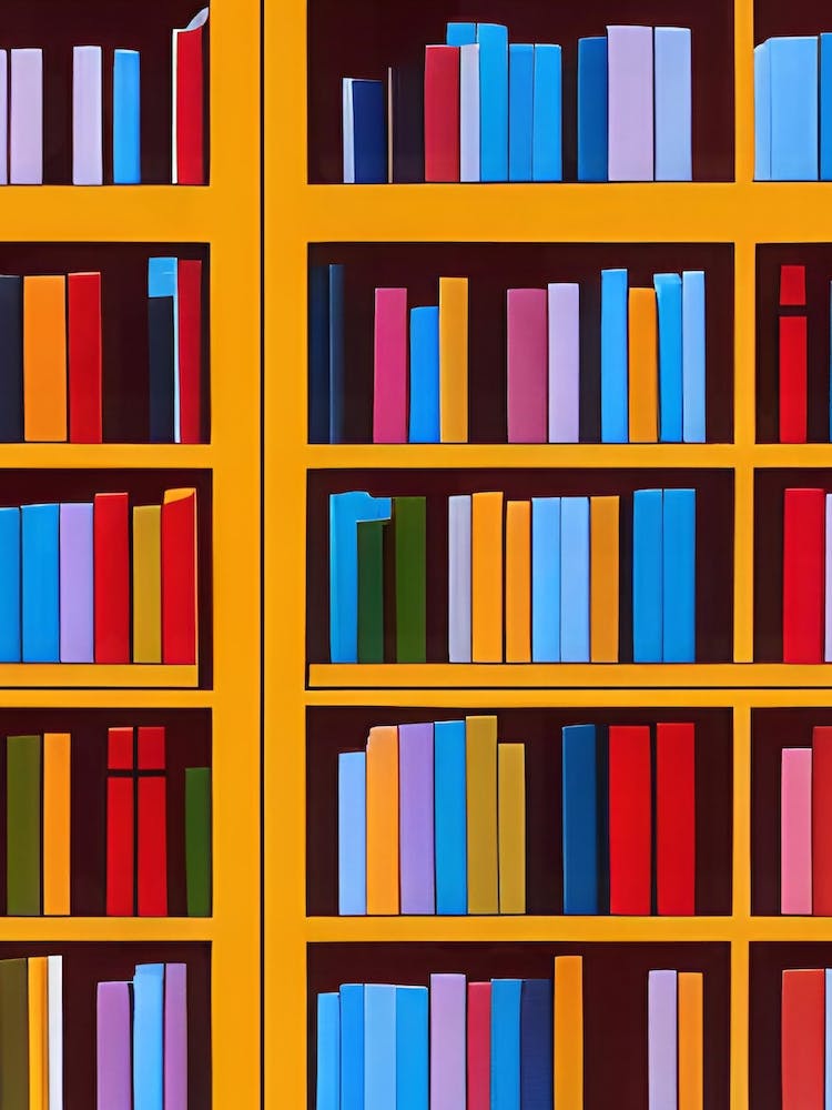 Popping Bookshelf Vivid Books Library Bookcase