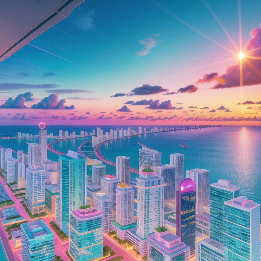 Sunset Over Miami