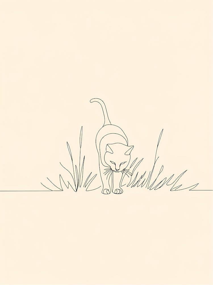 Katze im Gras