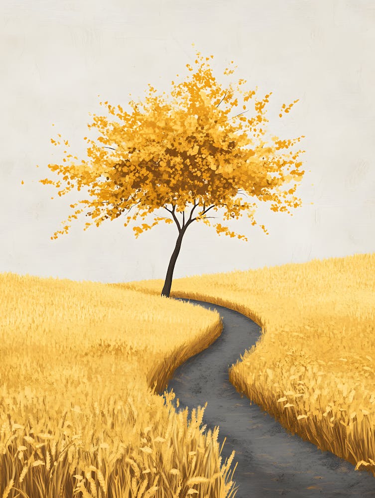 Yellow Tree In A Field 2