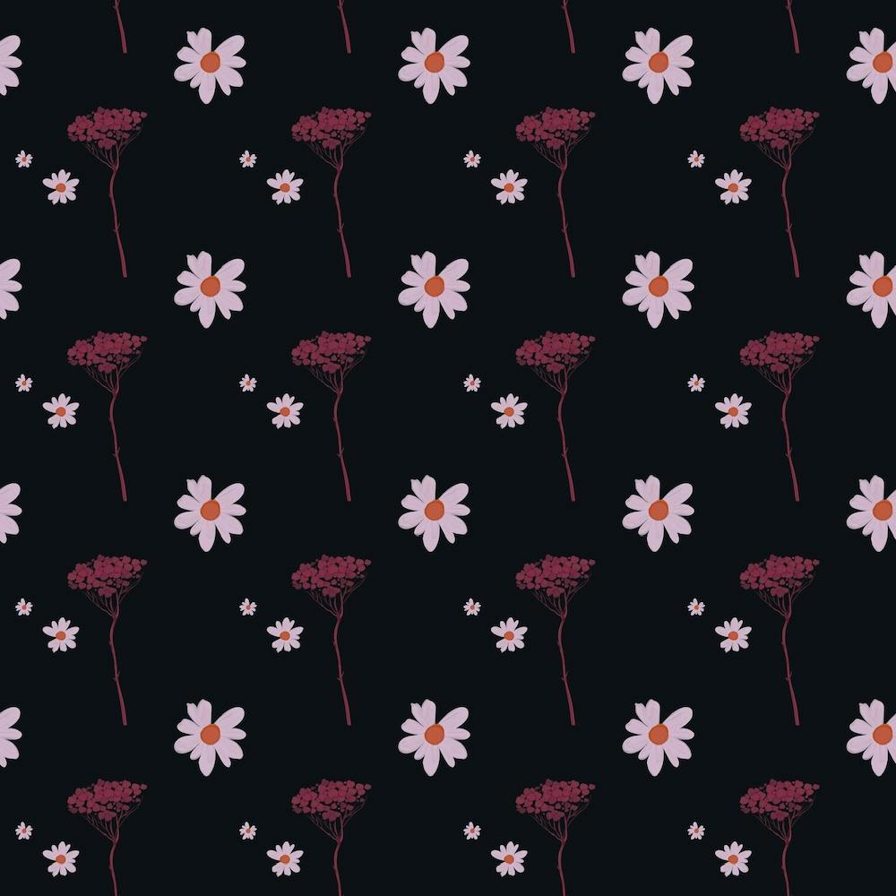 Daisy Pattern Dark
