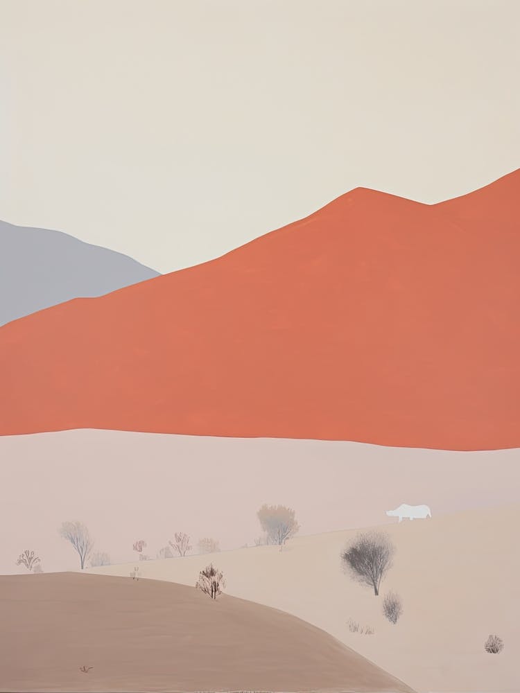 Patagonian Desert (Patagonian Steppe)   Argentina, Contemporary Abstract Illustration 3