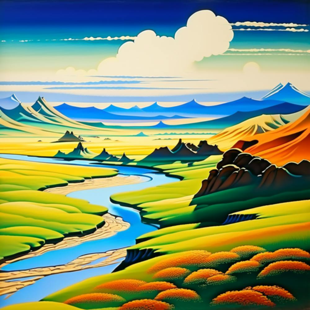 Landscape With River By Robert