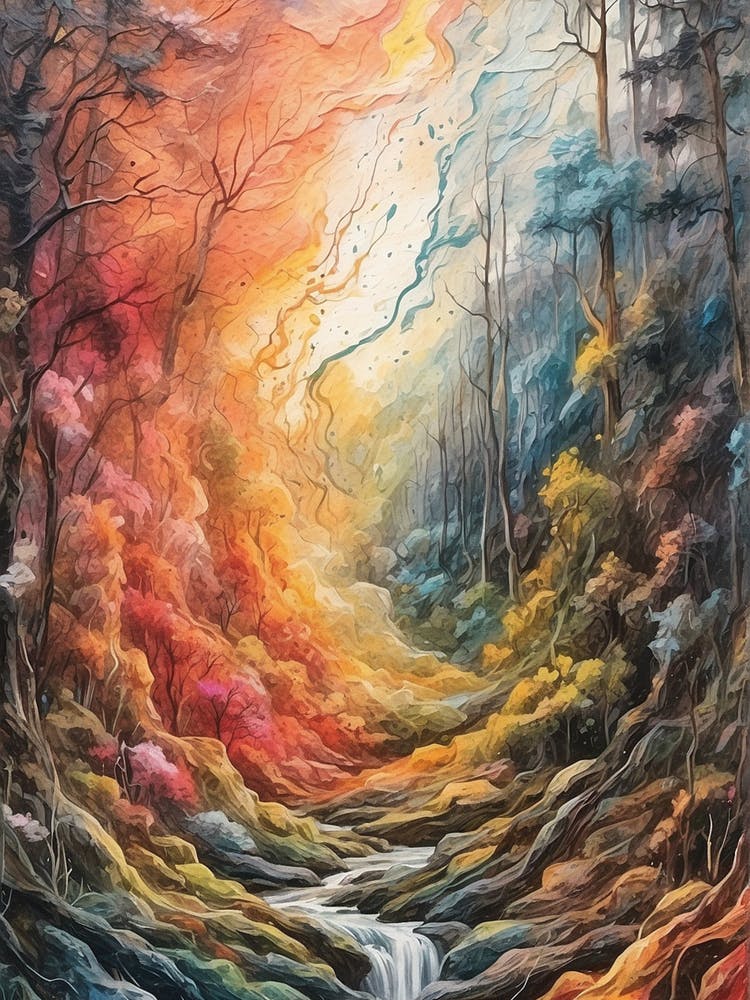 'Sunrise In The Forest' 1