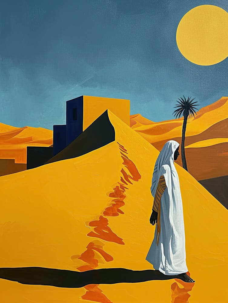 Woman In The Sahara Desert