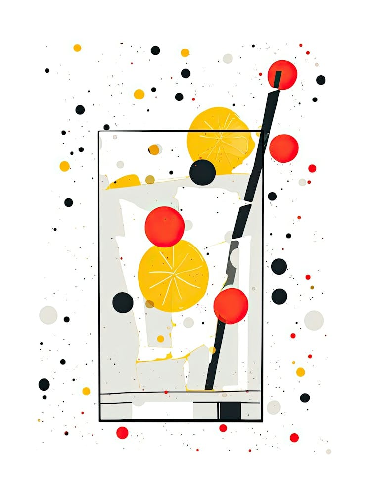 Mid Century Modern Tom Collins Floral Infusion Cocktail 1