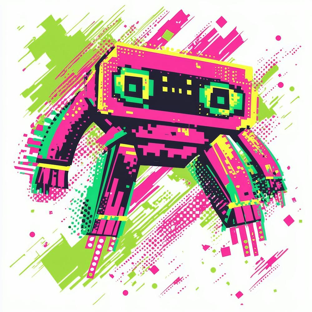 Design Retro 8 Bit Space Invader Charact 3