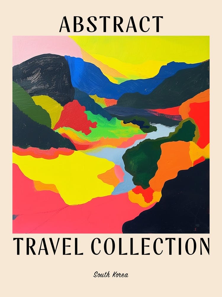 Abstract Travel Collection Poster South Korea 3
