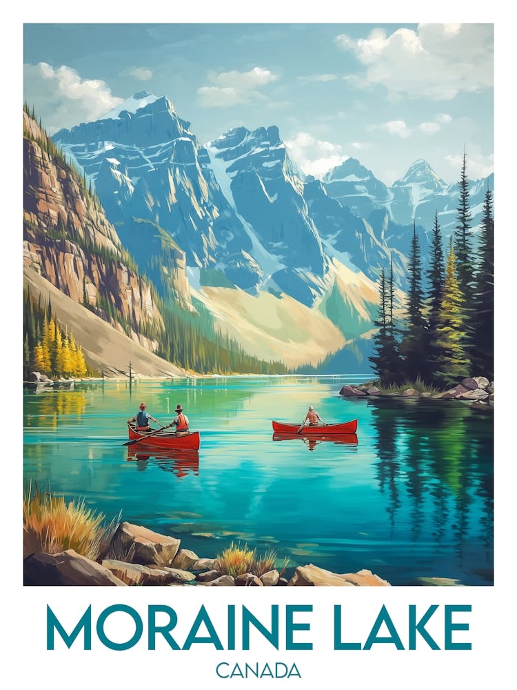 Affiche de voyage Moraine Lake
