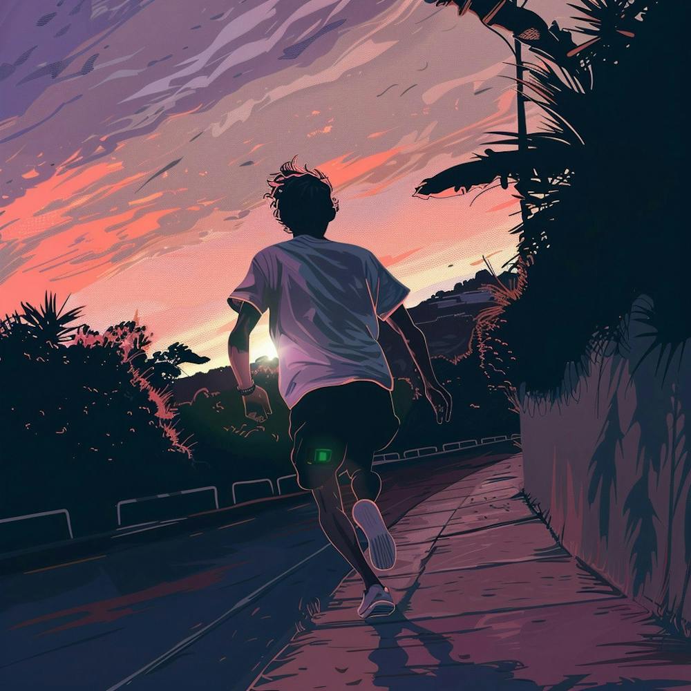 Runner At Sunset 1