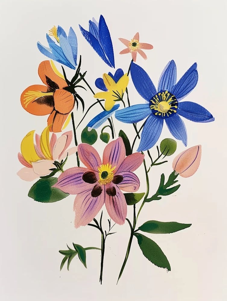 Painted Florals Columbine 4
