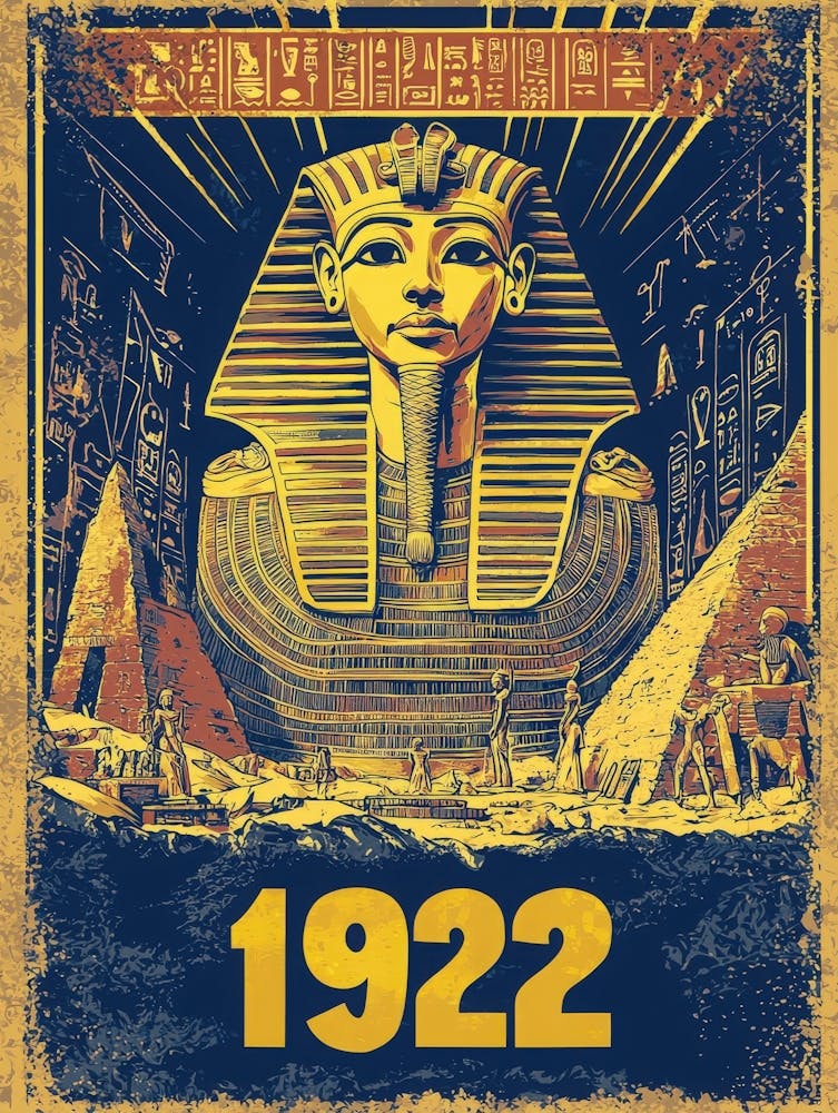 Aihrgdesign A Vintage Poster Celebrating The Discovery Of Tut 314a804f 9476 4d48 9f4e 239665998d1a 3