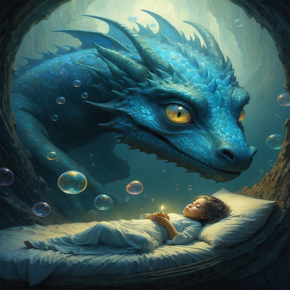 Drache in der Höhle