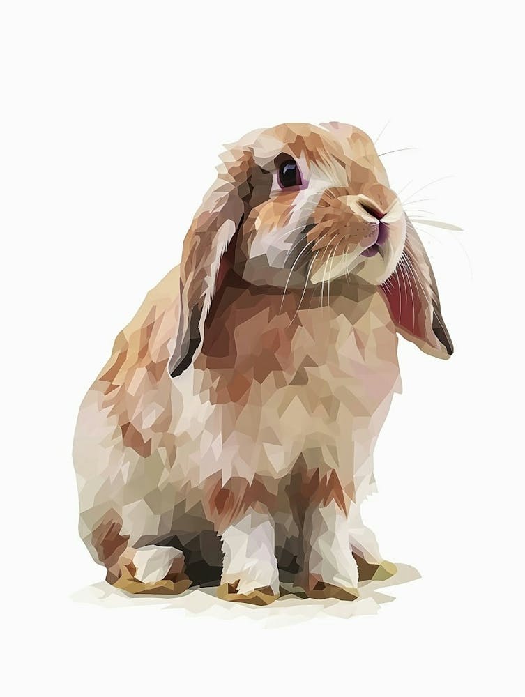Holland Lop  Rabbit Kids Illustration 3