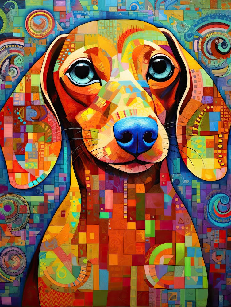Dachshund dog print 2