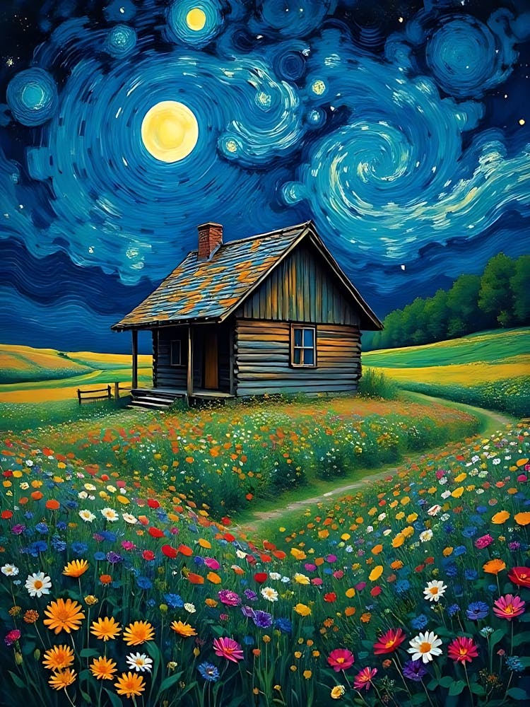 Starry Night At The Cabin
