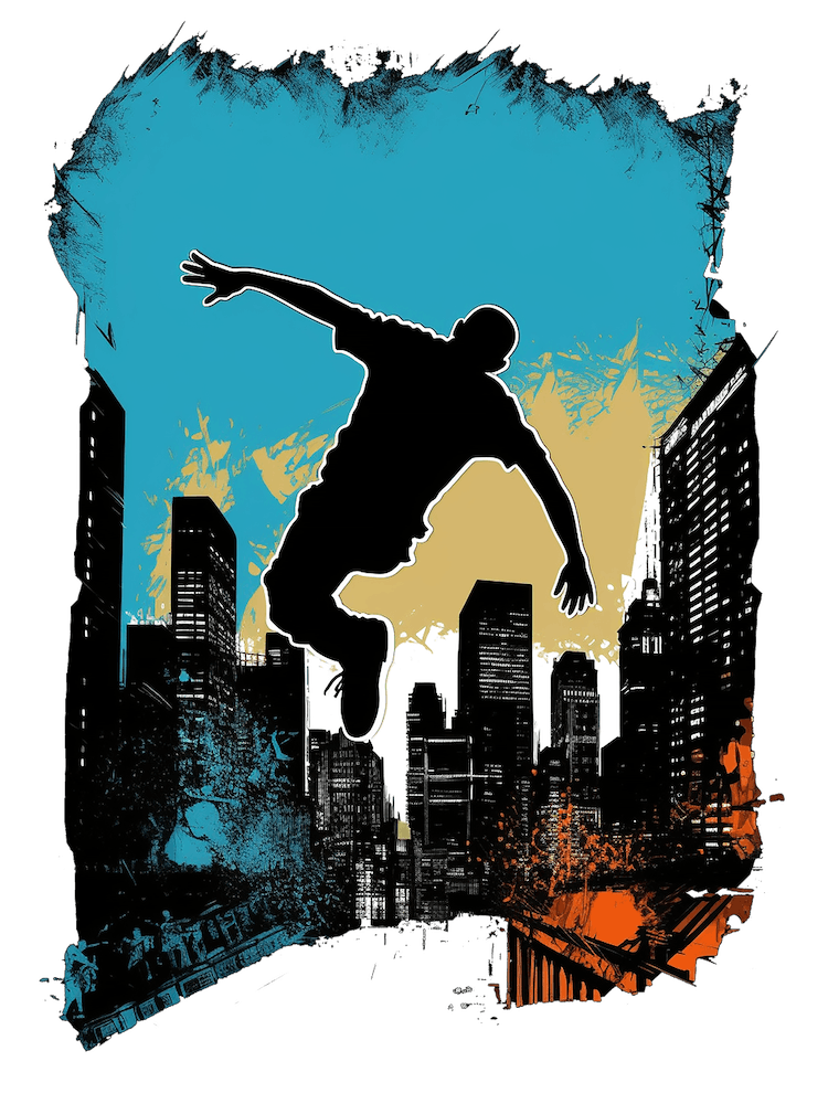 Parkour abowe the city