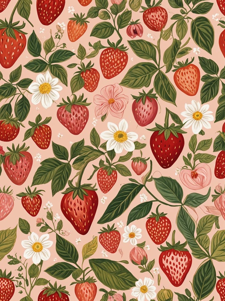 Pastel Strawberry Pattern 1