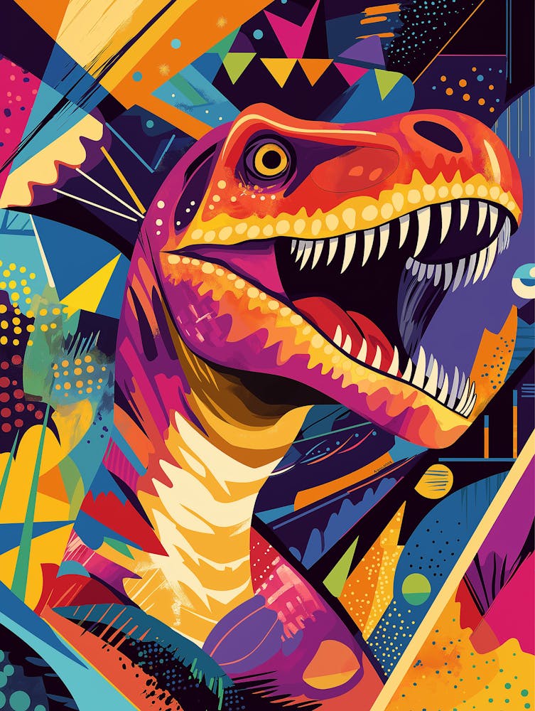 Colorful Dinosaur Tyrannosaurus Rex