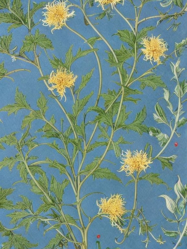 Witch Hazel tree Vintage Botanical