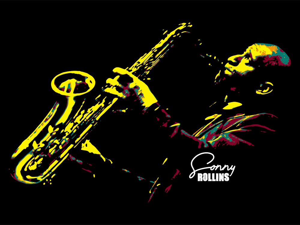 Sonny Rollins American Jazz Saxophonist Pop Art