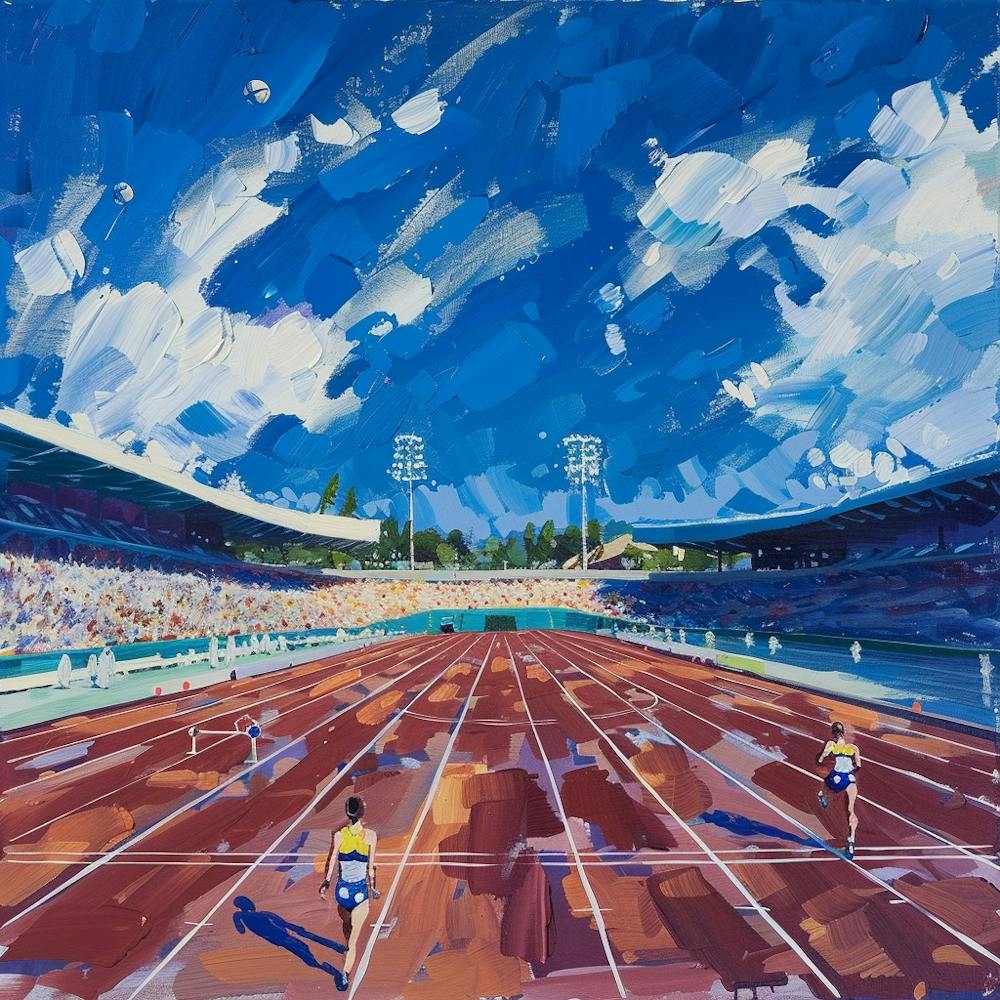 A Track And Field Competition Oil Painting Illus 1718703289 4