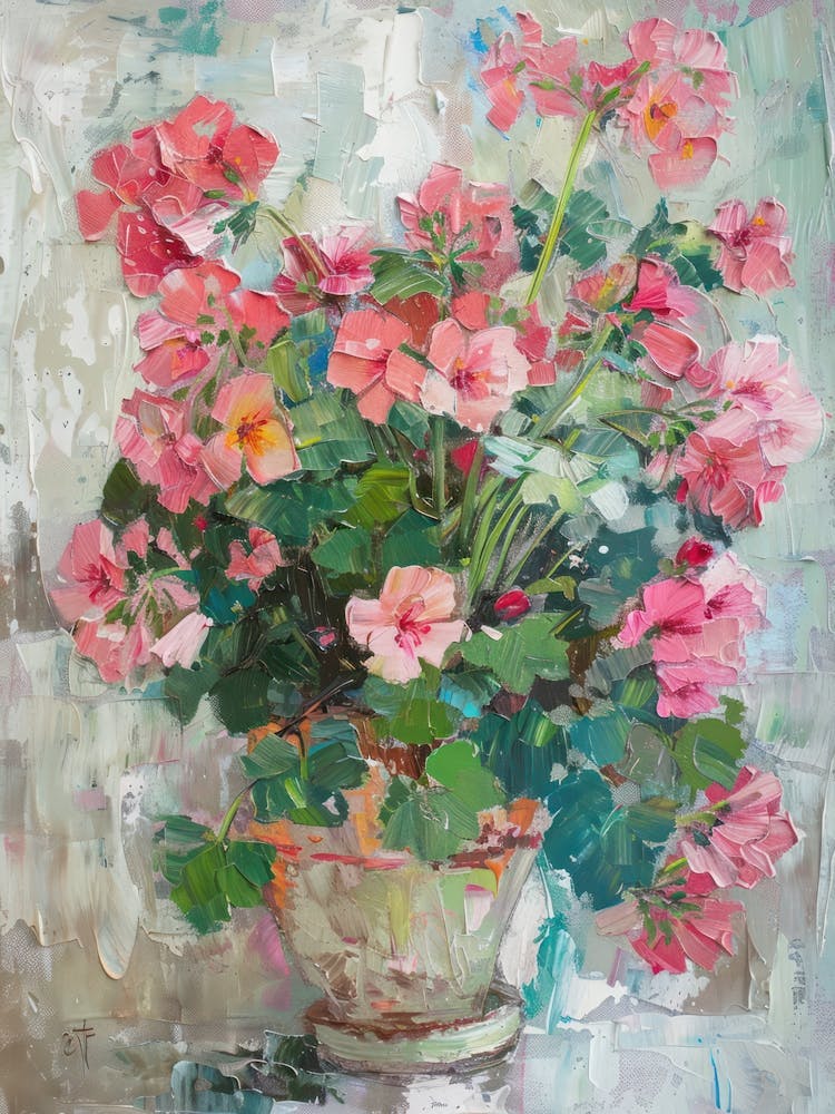 A World Of Flowers Geranium 1 Painting