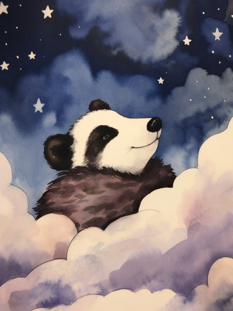 Baby Badger Sleeping In The Clouds