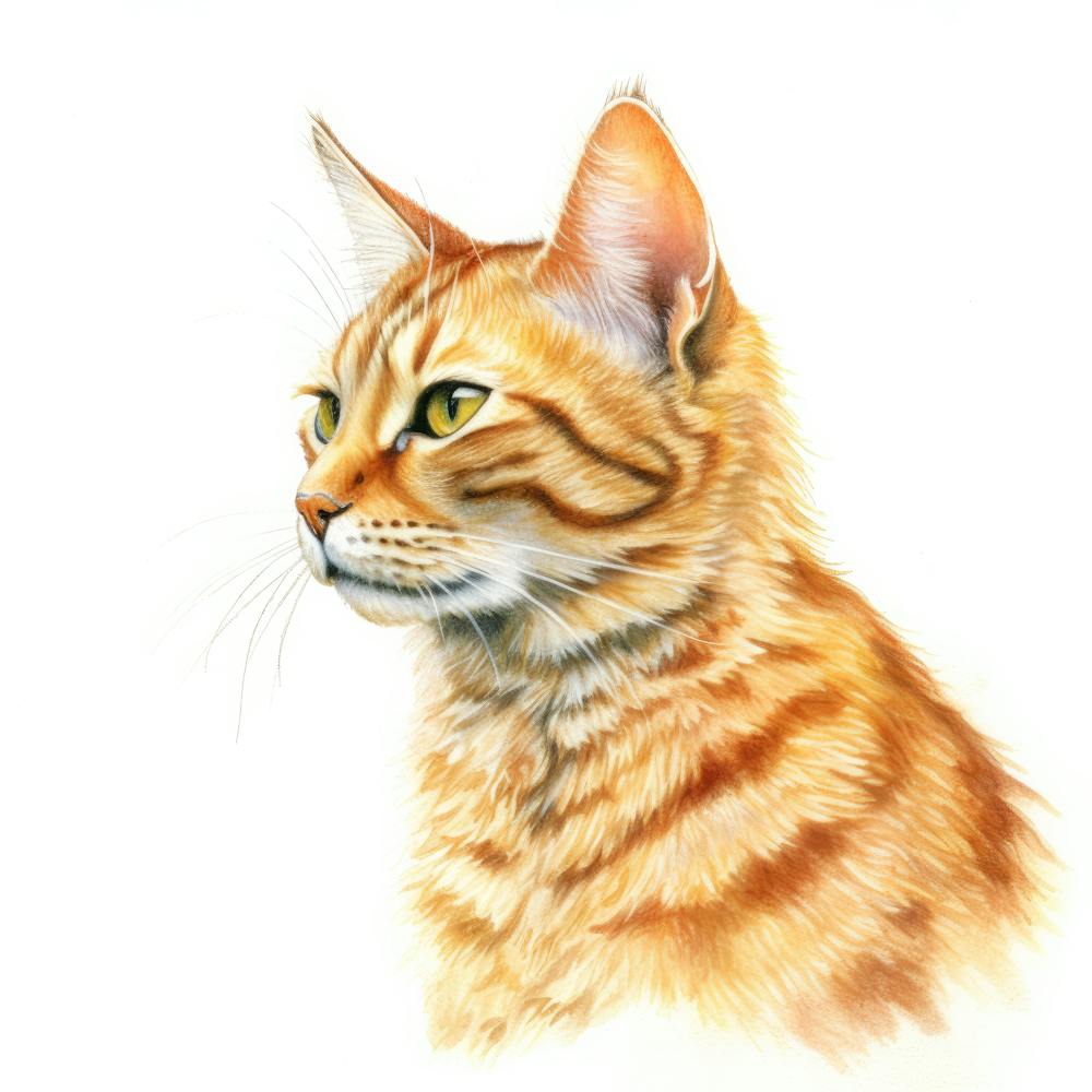California Spangled Gold Cat Portrait 2