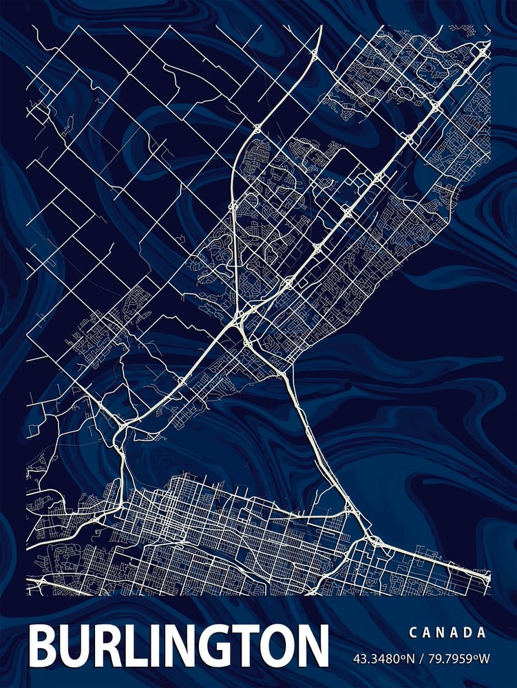 Burlington Crocus Marble Map