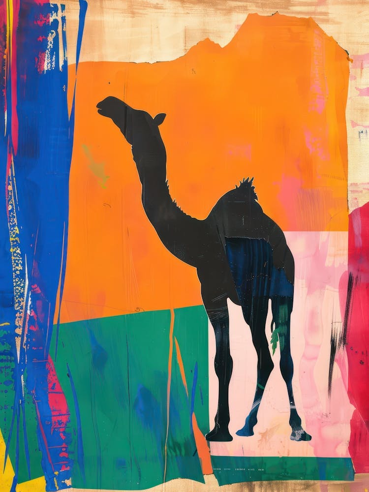 Camel 4 Cut Out Collage