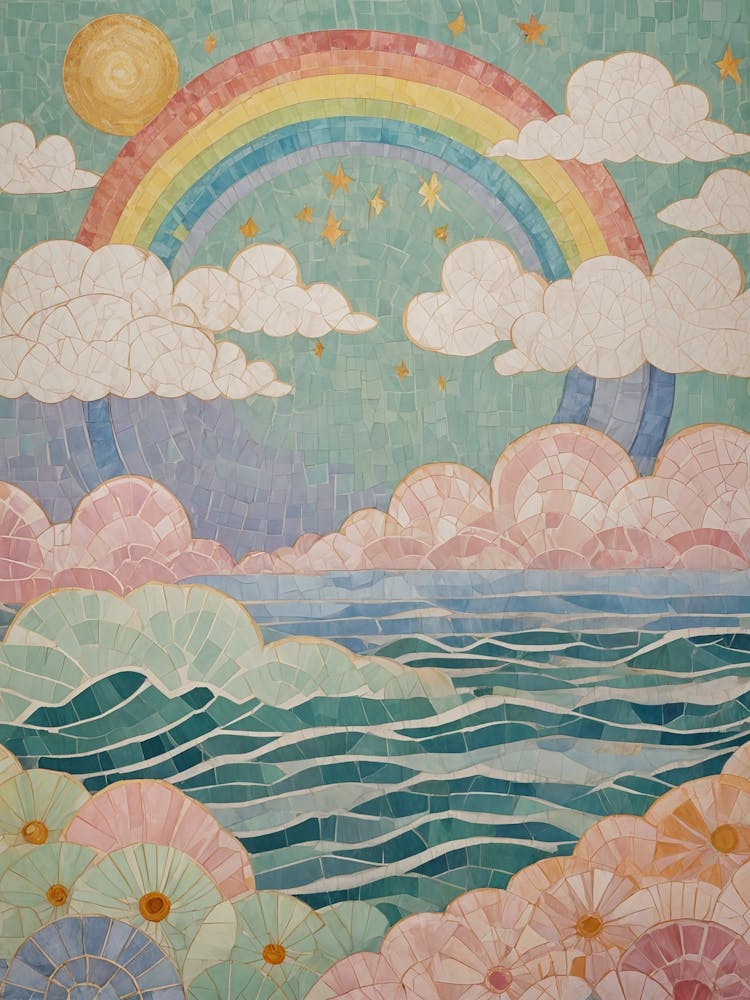 Rainbow Over The Ocean