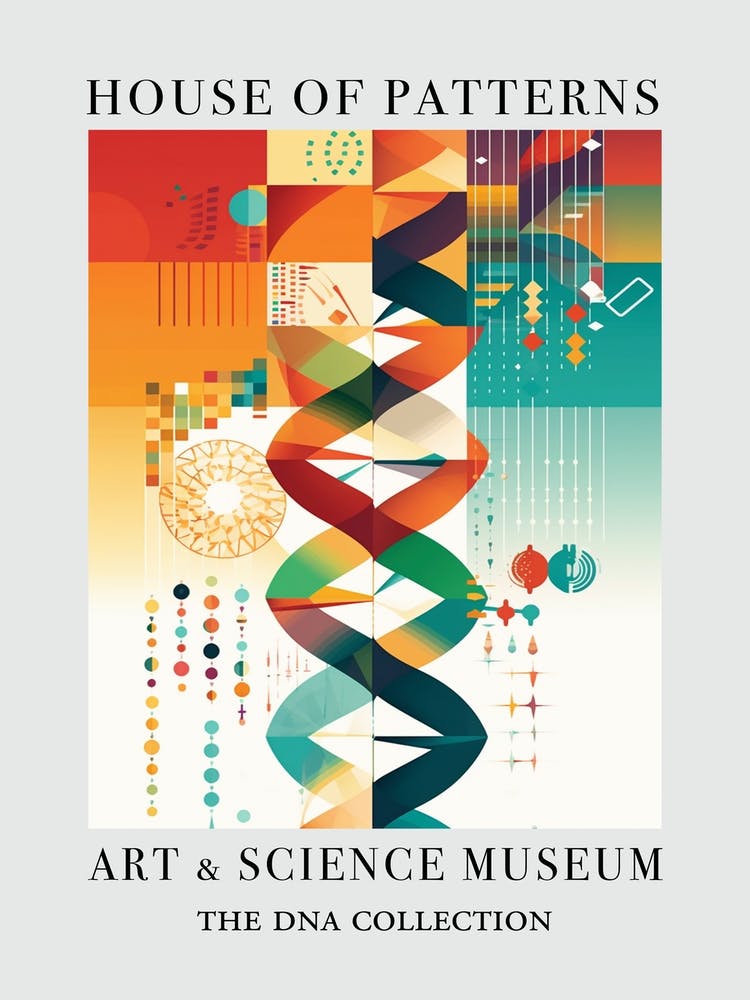 Dna Art Abstract Illustration 3 House Of Patterns