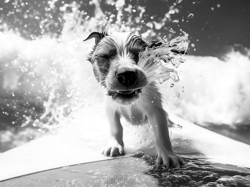 Dog Splashing In The Water