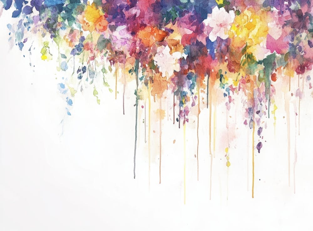 Watercolor Flowers Canvas Print