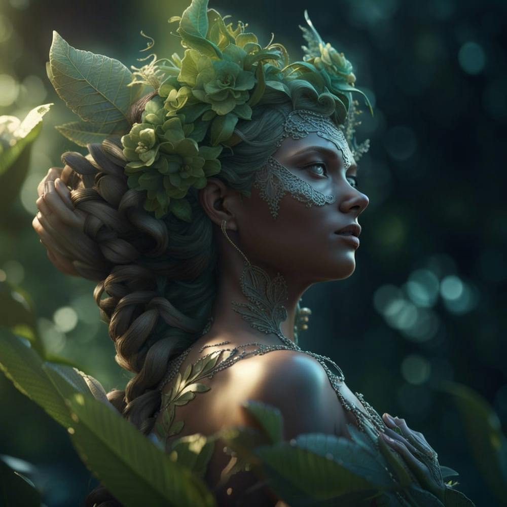 Portrait Of A Woman In The Forest
