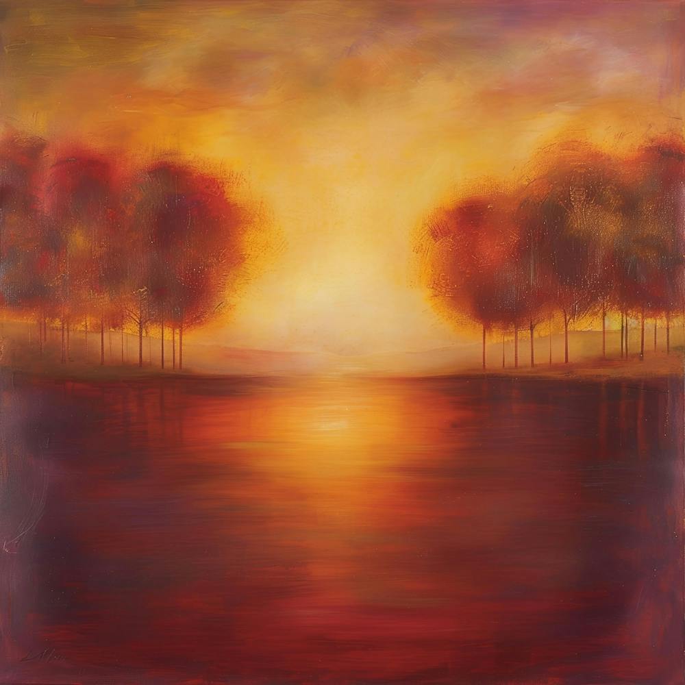 Sunset Over The Lake 8