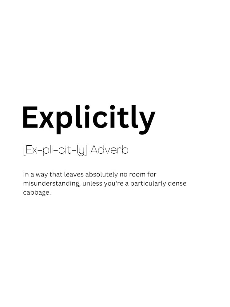 Explicitly Definition Meaning