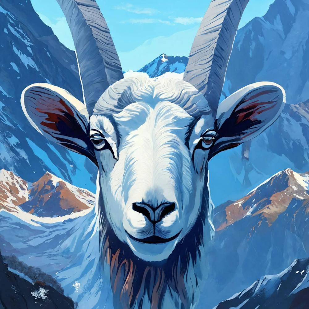Goat In The Mountains