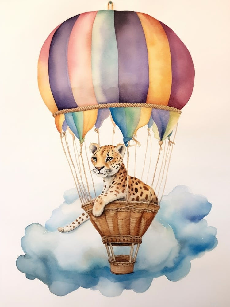 Baby Cheetah 1 In A Hot Air Balloon