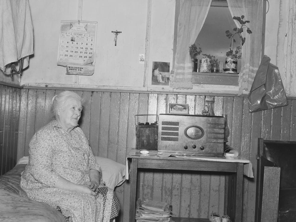 Mutter von John Lynch, Farmer, Williams County, North Dakota, Sie war eine der frühesten Siedlerinnen von Russell