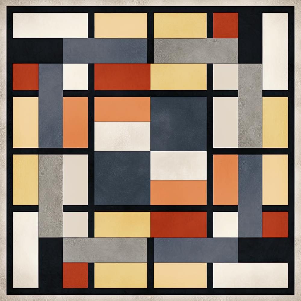 Celestial Canvas: Mid Century Geometric Artistry