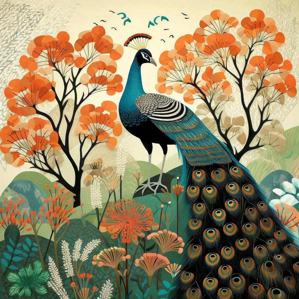 Vogel in der Natur Pfau 2