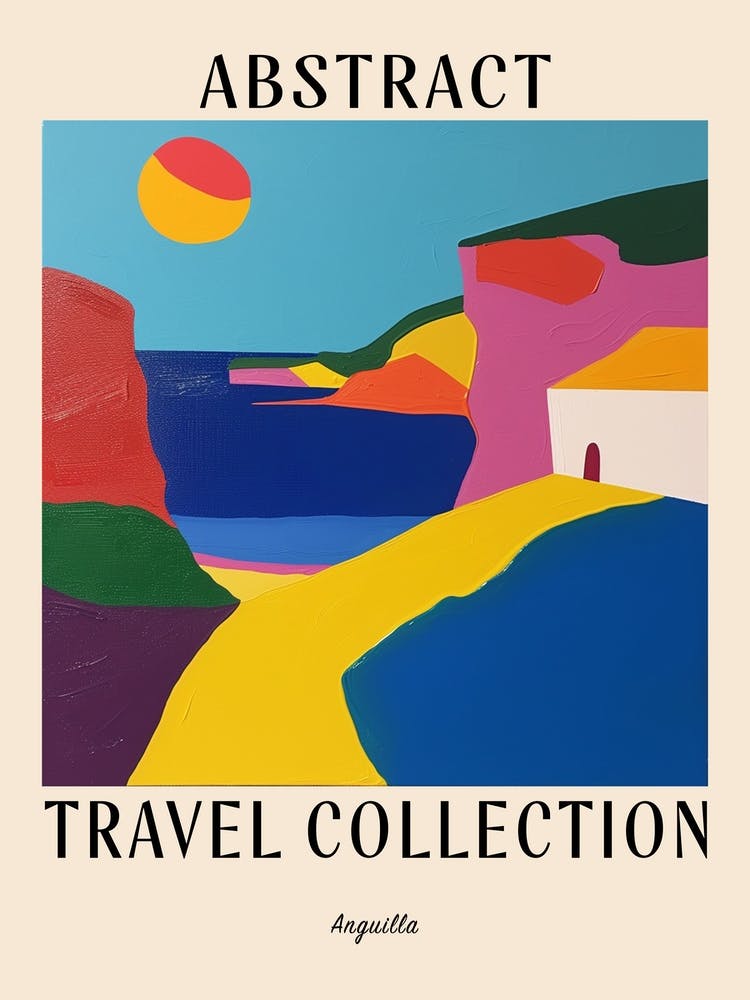 Abstract Travel Collection Poster Anguilla 4