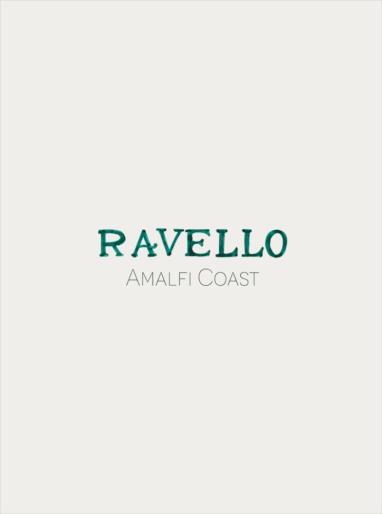 Ravello Amalfi Coast Italy typography lettering Portrait
