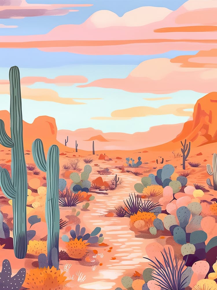 Colourful Desert Illustration 1