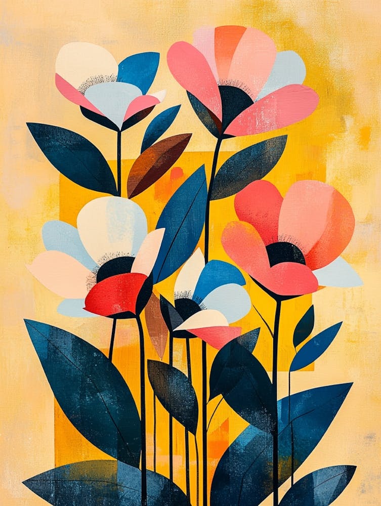 Blumen Auf Gelbem Hintergrund