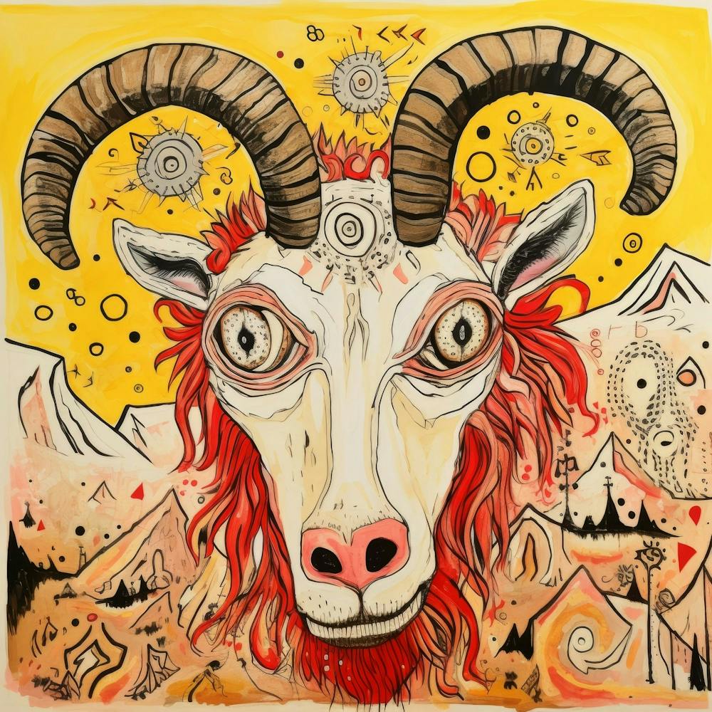 Abstract Mountain Goat 1