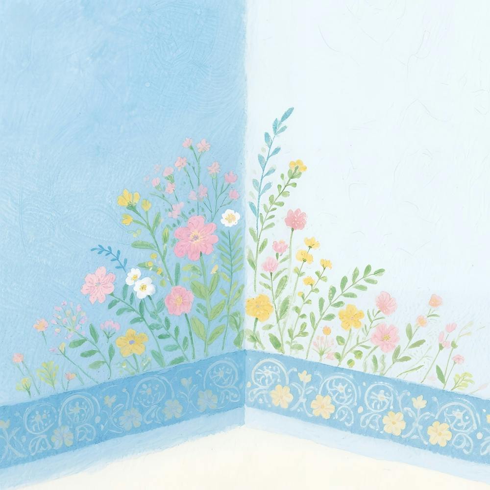 Flower Corner Wall Decal
