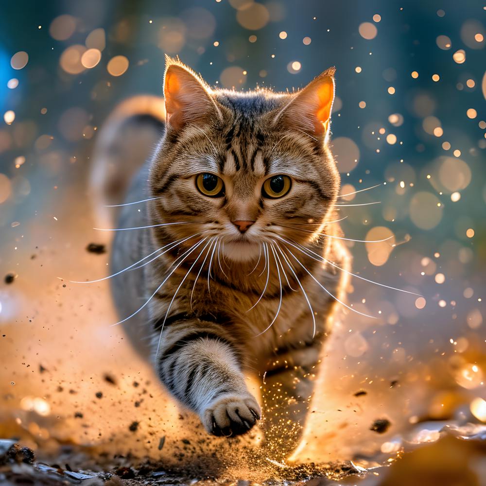 Feline Focus: The Adventurous Sprint